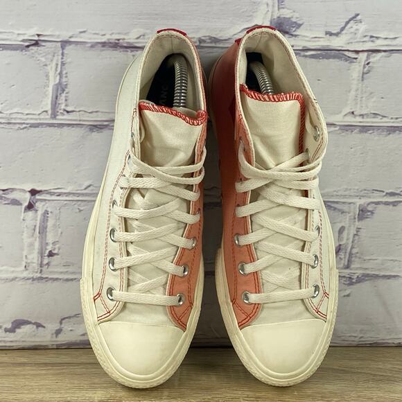 Converse Chuck Taylor All Star Lift Platform Pink Heart Women's 9 High Top Shoes - Picture 6 of 9